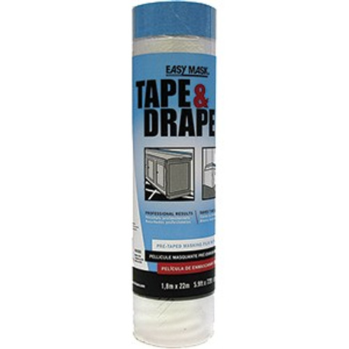 Trimaco 949660 Easy Mask 1.8m x 22m Tape & Drape Plastic Pretaped Drop Cloth