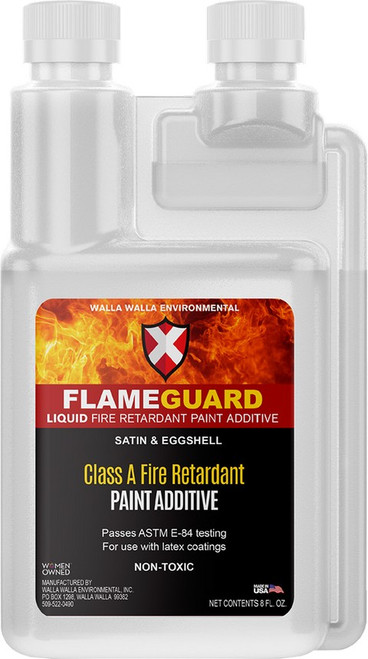 Walla Walla 35265-L 8oz Flame Guard Fire Retardant Paint Additive Treats 1 Gallon