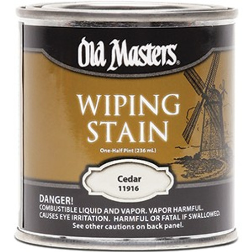 Old Masters 11916 .5Pt Cedar Wiping Stain 240 VOC