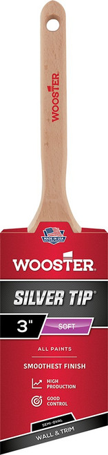 Wooster 5228 3" Silver Tip Semioval Angle Sash