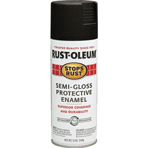 Rust-Oleum 7798830 12 oz. Semi Gloss Black Stops Rust Spray