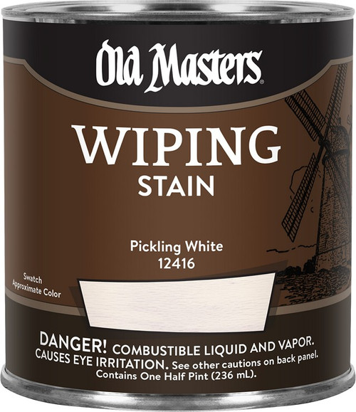 Old Masters 12416 1/2pt Pickling White Wiping Stain 550 VOC - 6ct. Case