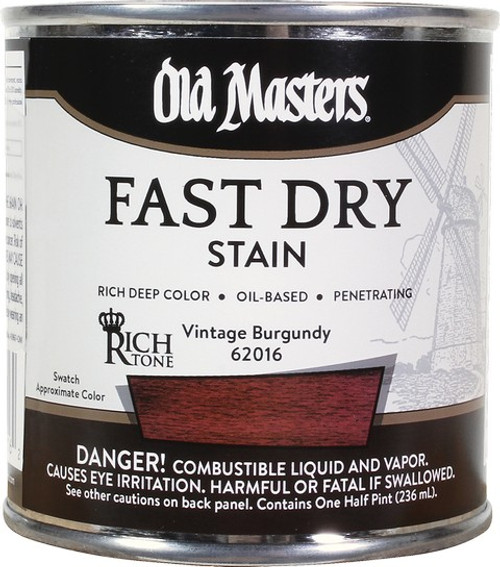 Old Masters 62016 .5Pt Rich Tone Fast Dry Stain Vintage Burgandy