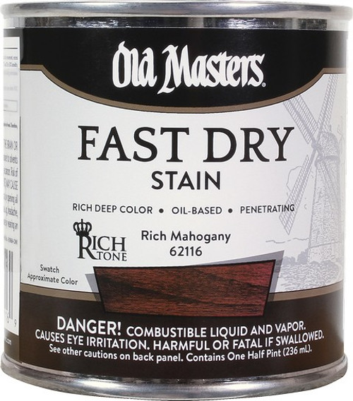 Old Masters 62116 .5Pt Rich Tone Fast Dry Stain Rich Mahogany