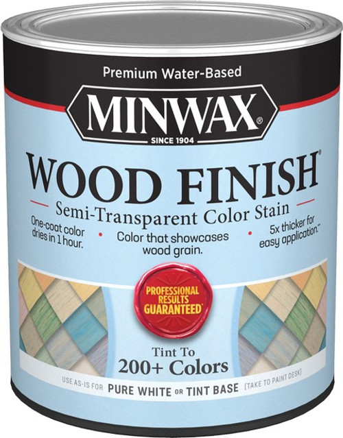 Minwax 11710 Qt Tint Base Wood Finish Water-Based Semi-Transparent Color Stain