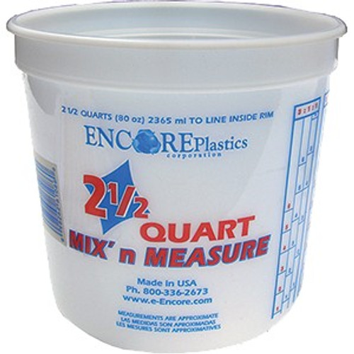 Encore 61086 2.5Qt Poly Mix N Measure Container Plus Ratios