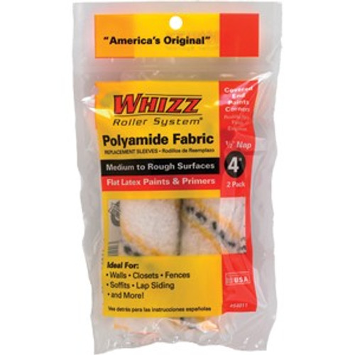Whizz 54011 4" Premium Gold Stripe 1/2" Nap Mini Roller 2Pk