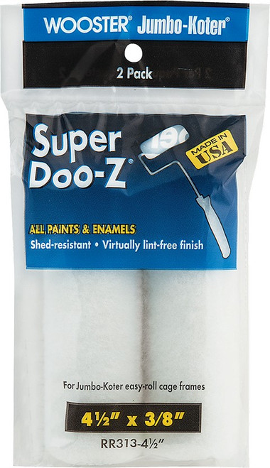 Wooster RR313 4-1/2" x 3/8" Nap Super Doo-Z Jumbo-Koter Mini Roller Cover (2pk)