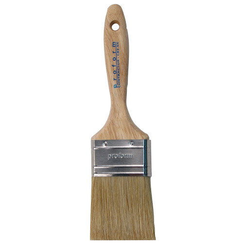 2-1/2" Proform CB2.5X White China Straight Cut Stiff Paint Brush, Beavertail Handle - Case of 12