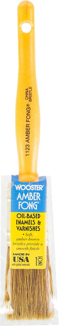 Wooster 1123 1" Amber Fong Brown China Bristle Paint Brush