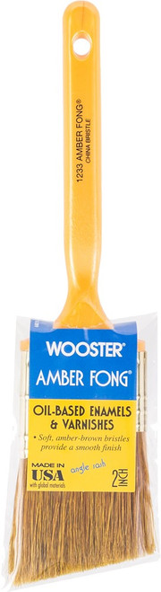 Wooster 1233 2" Amber Fong Brown China Bristle Angle Sash Paint Brush