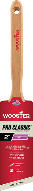 Wooster Z1222 2" Pro Classic White China Soft Bristle Angle Sash Paint Brush