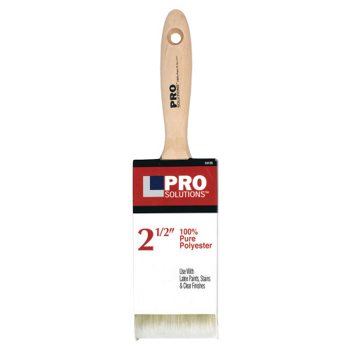 2-1/2" Pro Solutions 24125 Polyester Paint Brush, Beavertail Handle