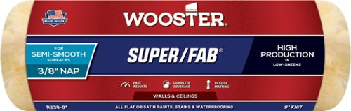 Wooster R239 9" x 3/8" Nap Super/Fab Roller Cover