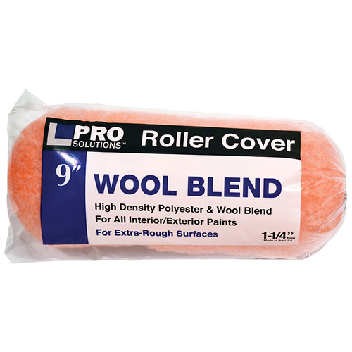 9" x 1-1/4" Nap Pro Solutions 32114 Wool/Poly Blend Roller Cover - Case of 12