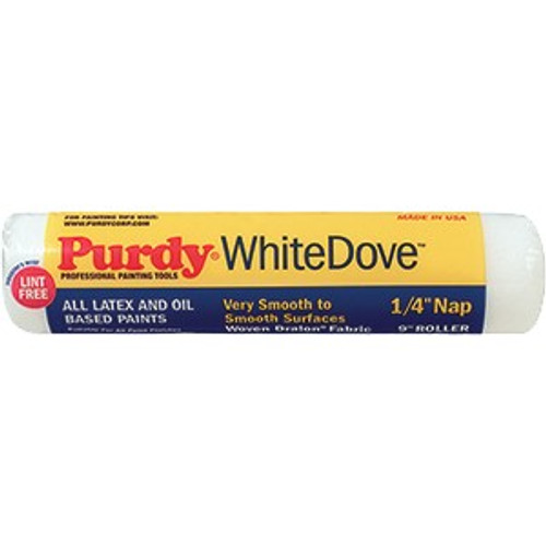 Purdy 144662091 9" x 1/4" Nap Woven Dralon Fabric White Dove Roller Cover
