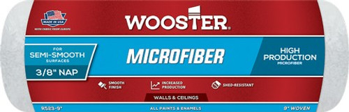 Wooster R523 9" x 3/8" Nap Microfiber Roller Cover