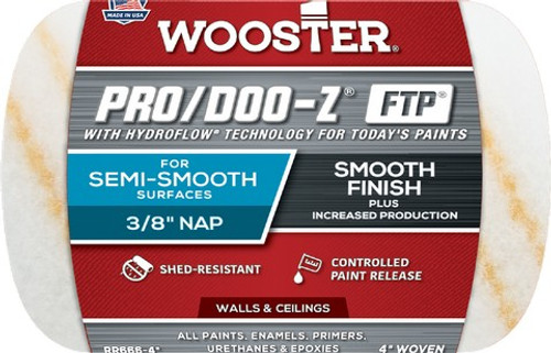 Wooster RR666 4" x 3/8" Nap Pro/Doo-Z FTP Roller Cover
