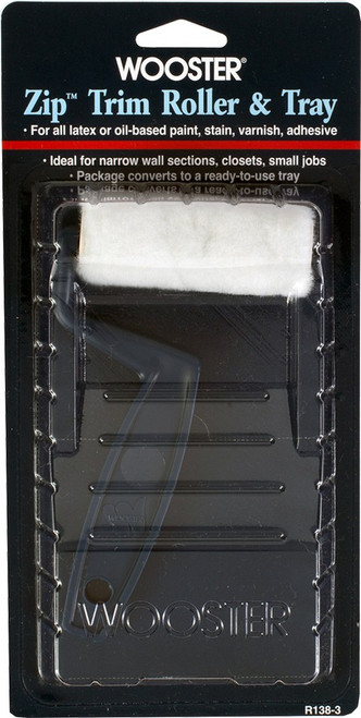 Wooster R138 3" x 3/16" Nap Zip Trim Roller & Tray Kit