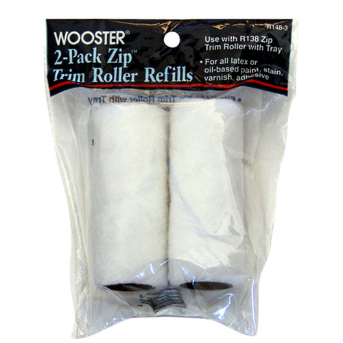 3" Wooster R148 Zip Trim Mini-Roller Refill, 2-Pack