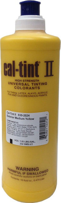 16 Oz Evonik Industries 830-2024 Medium Yellow Cal-Tint II Universal Colorant