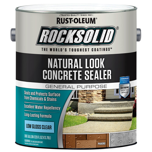 1 Gal Rust-Oleum 317928 Low Gloss Clear RockSolid Natural Look Concrete Sealer