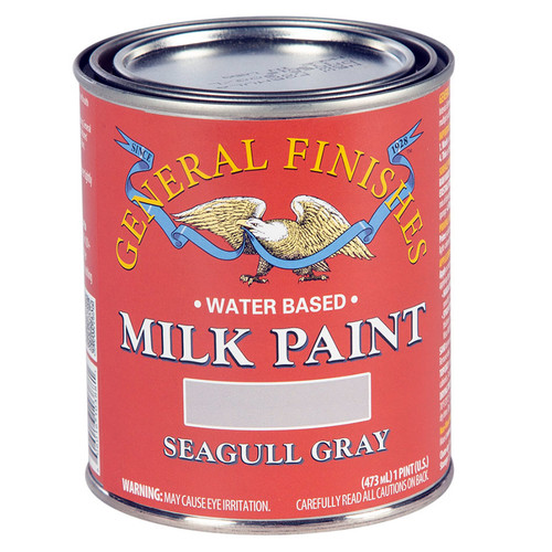 1 Pt General Finishes PSG Seagull Gray Milk Paint Interior / Exterior Paint, Satin