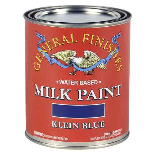 1 Qt General Finishes QK Klein Blue Milk Paint Interior / Exterior Paint, Satin