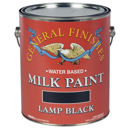 1 Gal General Finishes GLB Lamp Black Milk Paint Interior / Exterior Paint, Satin