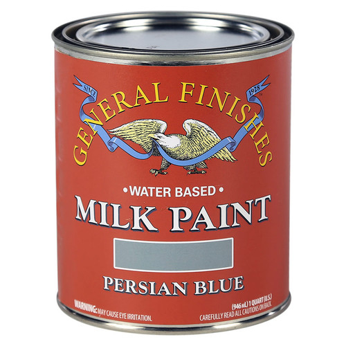 1 Qt General Finishes QPB Persian Blue Milk Paint Interior / Exterior Paint, Satin