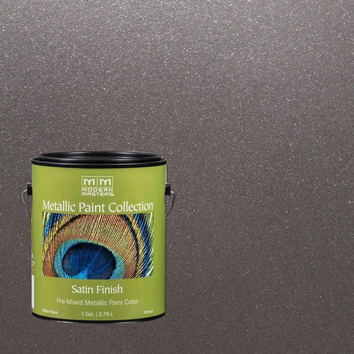 1 Gal Modern Masters ME243 Smoke Metallic Paint Collection, Satin Water-Based Decorative Metallic Paint