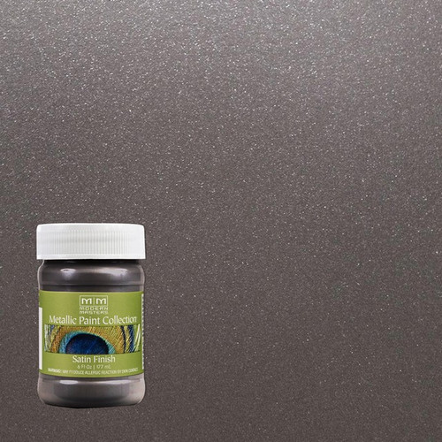 6 Oz Modern Masters ME243 Smoke Metallic Paint Collection, Satin Water-Based Decorative Metallic Paint