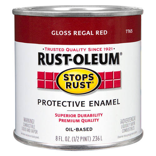 1/2 Pt Rust-Oleum 7765730 Regal Red Stops Rust Protective Enamel