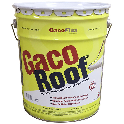 5 Gal Gaco GR1600 White GacoRoof Silicone Roof Coating