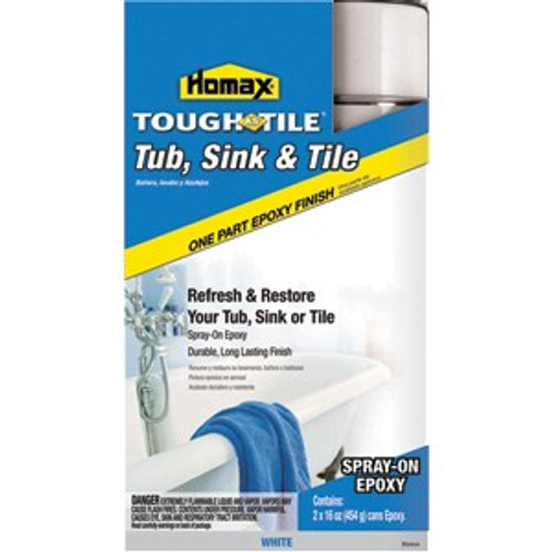 32 Oz Homax 3157 White Tough As Tile Spray-On Tub & Tile Epoxy Finish