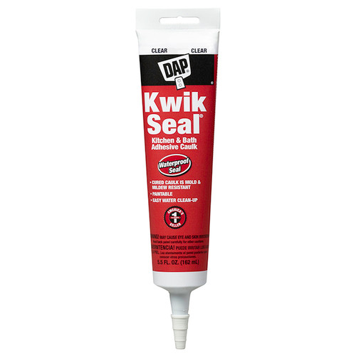5.5 Oz Dap 18008 Clear Kwik Seal Kitchen And Bath Adhesive Caulk