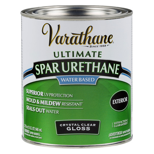 1 Qt Rust-Oleum 250041 Clear Varathane Water-Based Exterior Ultimate Spar Urethane, Gloss