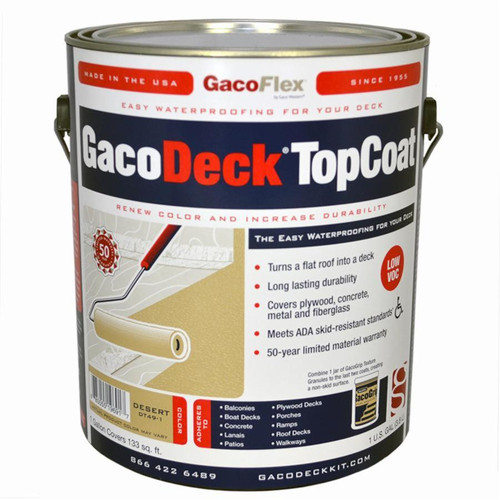 1 Gal Gaco DT49 Desert GacoDeck Water-Based Elastomeric Top Coat