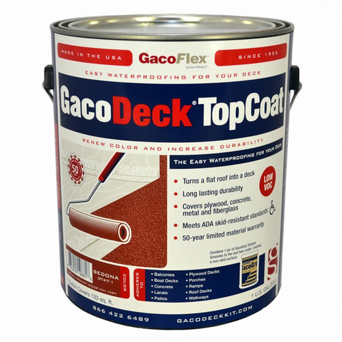 1 Gal Gaco DT47 Sedona GacoDeck Water-Based Elastomeric Top Coat