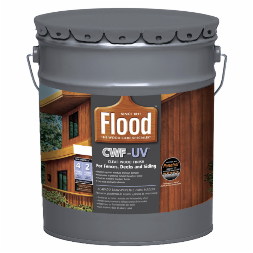 5 Gal Flood FDL527 Honey Gold CWF-UV Exterior Clear Wood Finish