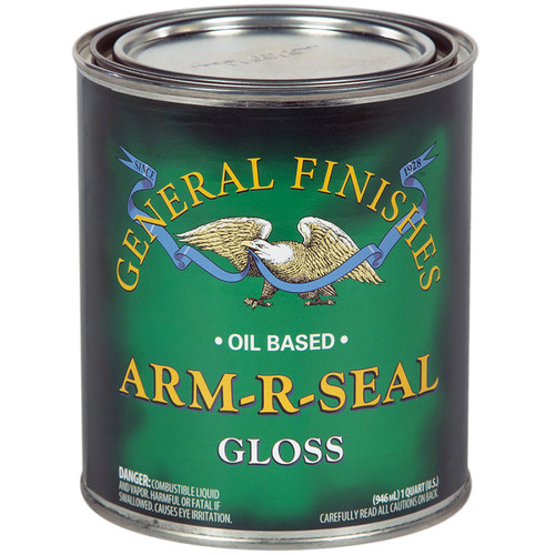 1 Qt General Finishes AGQT Clear Arm-R-Seal Oil-Based Topcoat, Gloss