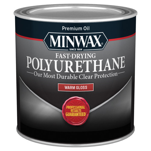 1/2 Pt Minwax 23000 Clear Fast-Drying Oil-Based Polyurethane, Gloss