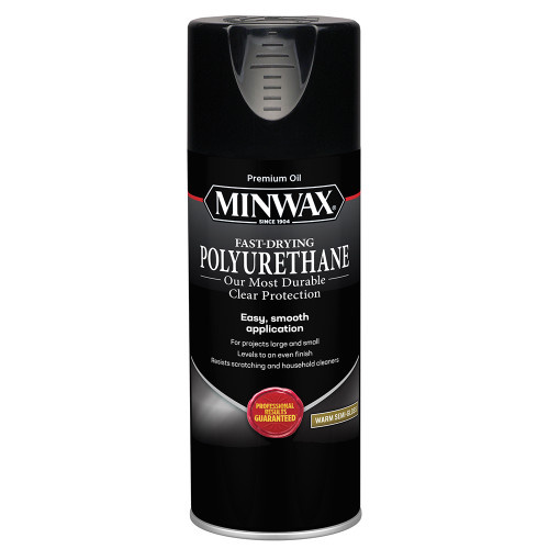 11.5 Oz Minwax 33055 Clear Fast-Drying Oil-Based Polyurethane, Warm Semi-Gloss