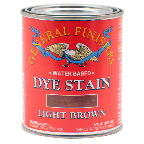 1 Pt General Finishes DPL Light Brown Dye Stain Water-Based Wood Stain