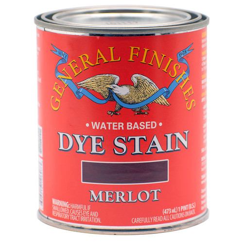 1 Pt General Finishes DPT Merlot Dye Stain Water-Based Wood Stain