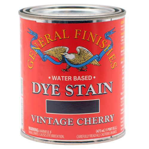 1 Pt General Finishes DPV Vintage Cherry Dye Stain Water-Based Wood Stain