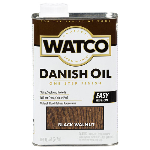 1 Qt Rust-Oleum 65341 Black Walnut Watco Danish Oil Finish