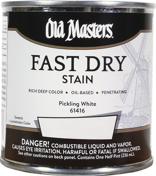 Old Masters 61416 1/2pt Fast Dry Stain Pickling White
