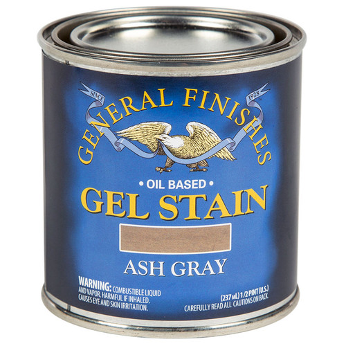 1/2 Pt General Finishes AHP Ash Gray Gel Stain Oil-Based Heavy Bodied Stain