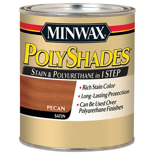 1 Qt Minwax 61320 Pecan PolyShades Wood Stain And Polyurethane Satin